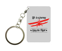 Thumbnail for Life is a journey Enjoy the Flight Designed Key Chains