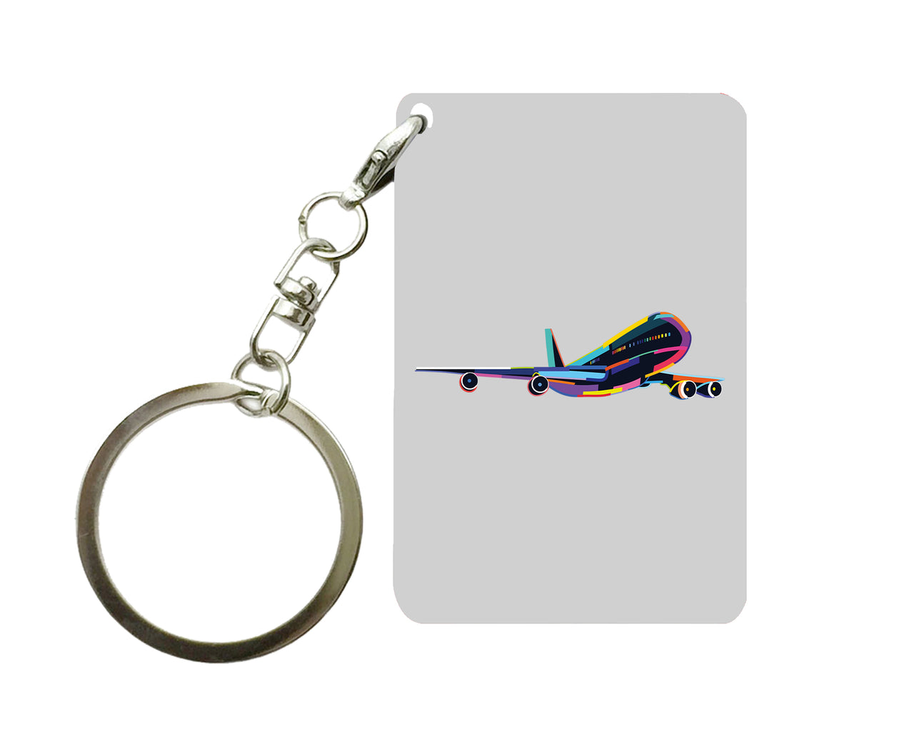 Multicolor Airplane Designed Key Chains