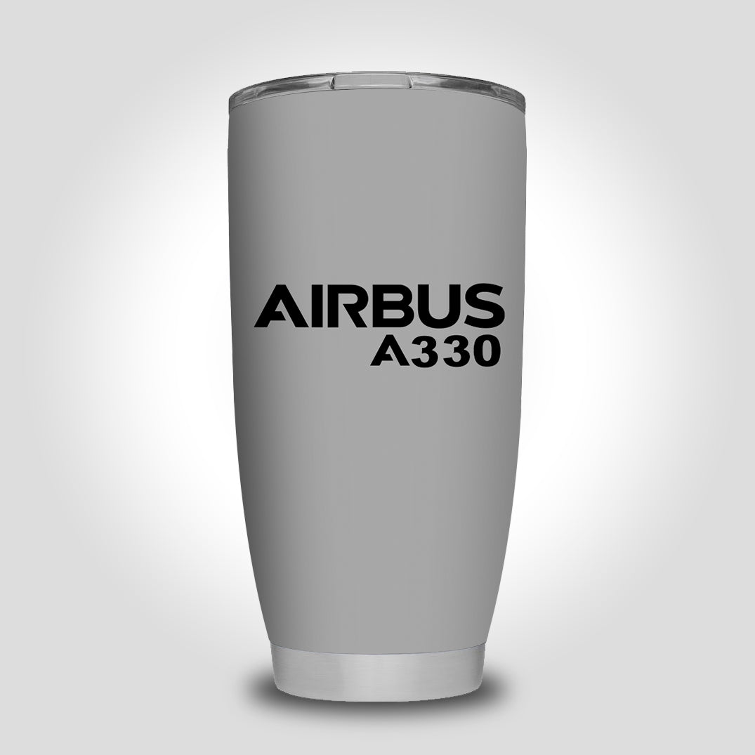 Airbus A330 & Text Designed Tumbler Travel Mugs