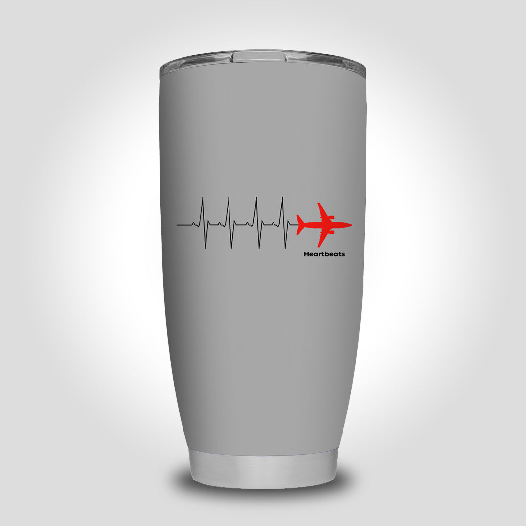 Aviation Heartbeats Designed Tumbler Travel Mugs