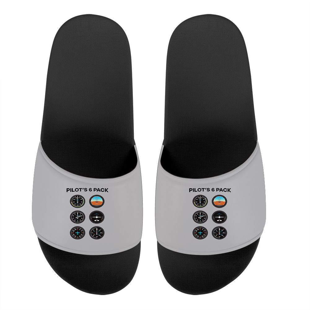 Pilot's 6 Pack Designed Sport Slippers