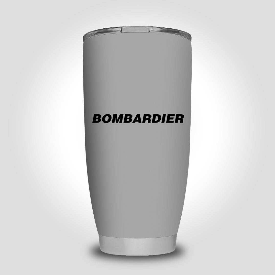 Bombardier & Text Designed Tumbler Travel Mugs