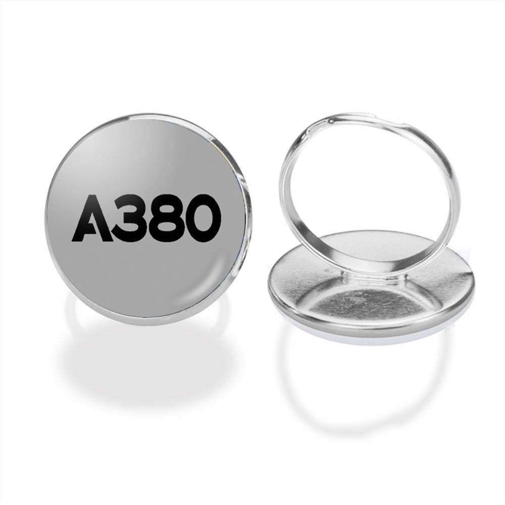 A380 Flat Text Designed Rings