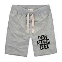 Thumbnail for Eat Sleep Fly Designed Cotton Shorts