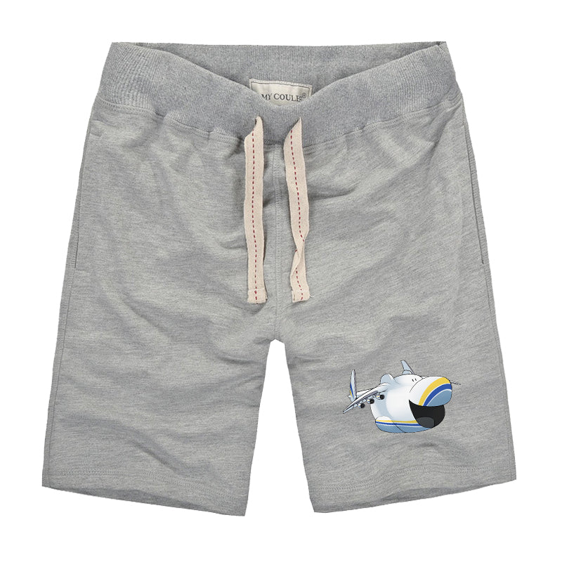 Antonov 225 Mouth Designed Cotton Shorts
