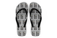Thumbnail for Pilot's 6 Pack Designed Slippers (Flip Flops)