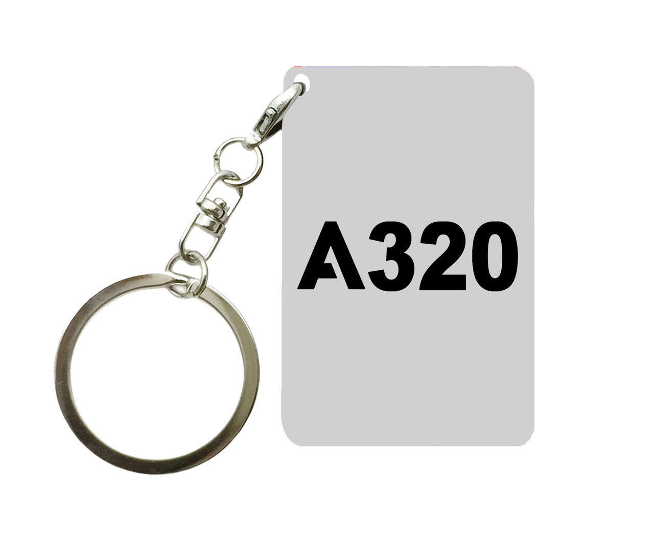 A320 Flat Text Designed Key Chains