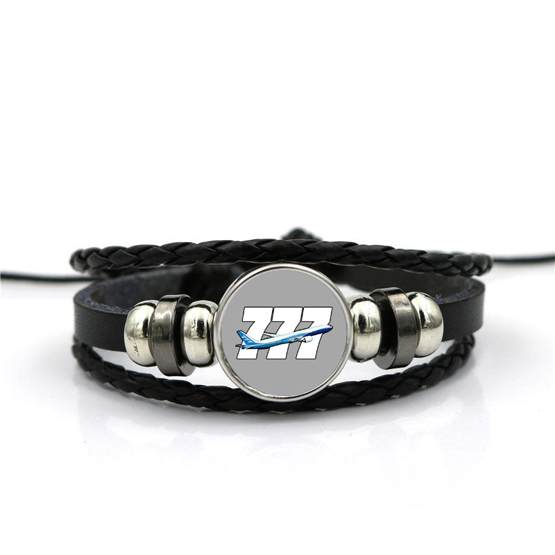 Super Boeing 777 Designed Leather Bracelets