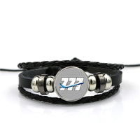 Thumbnail for Super Boeing 777 Designed Leather Bracelets