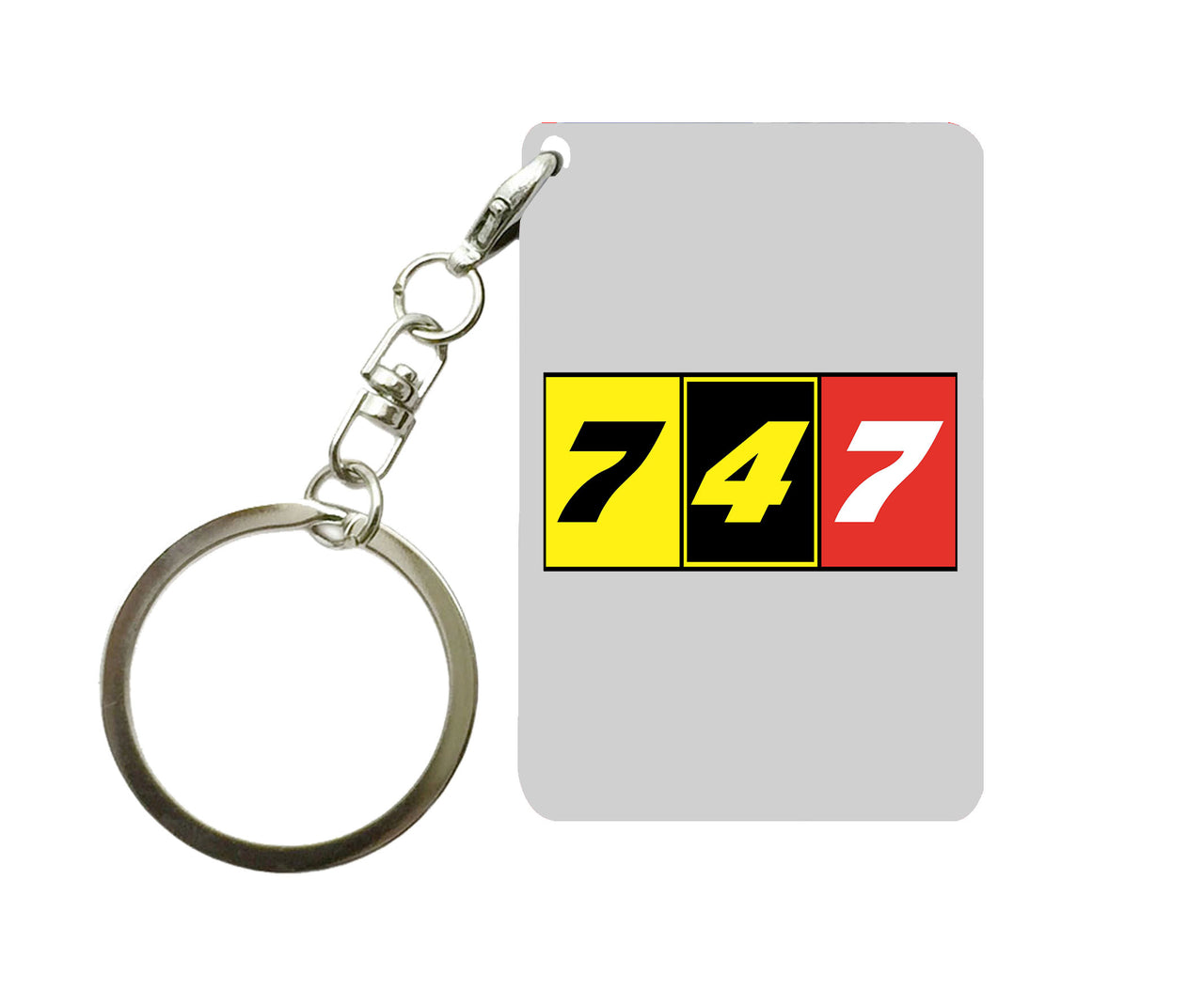 Flat Colourful 747 Designed Key Chains