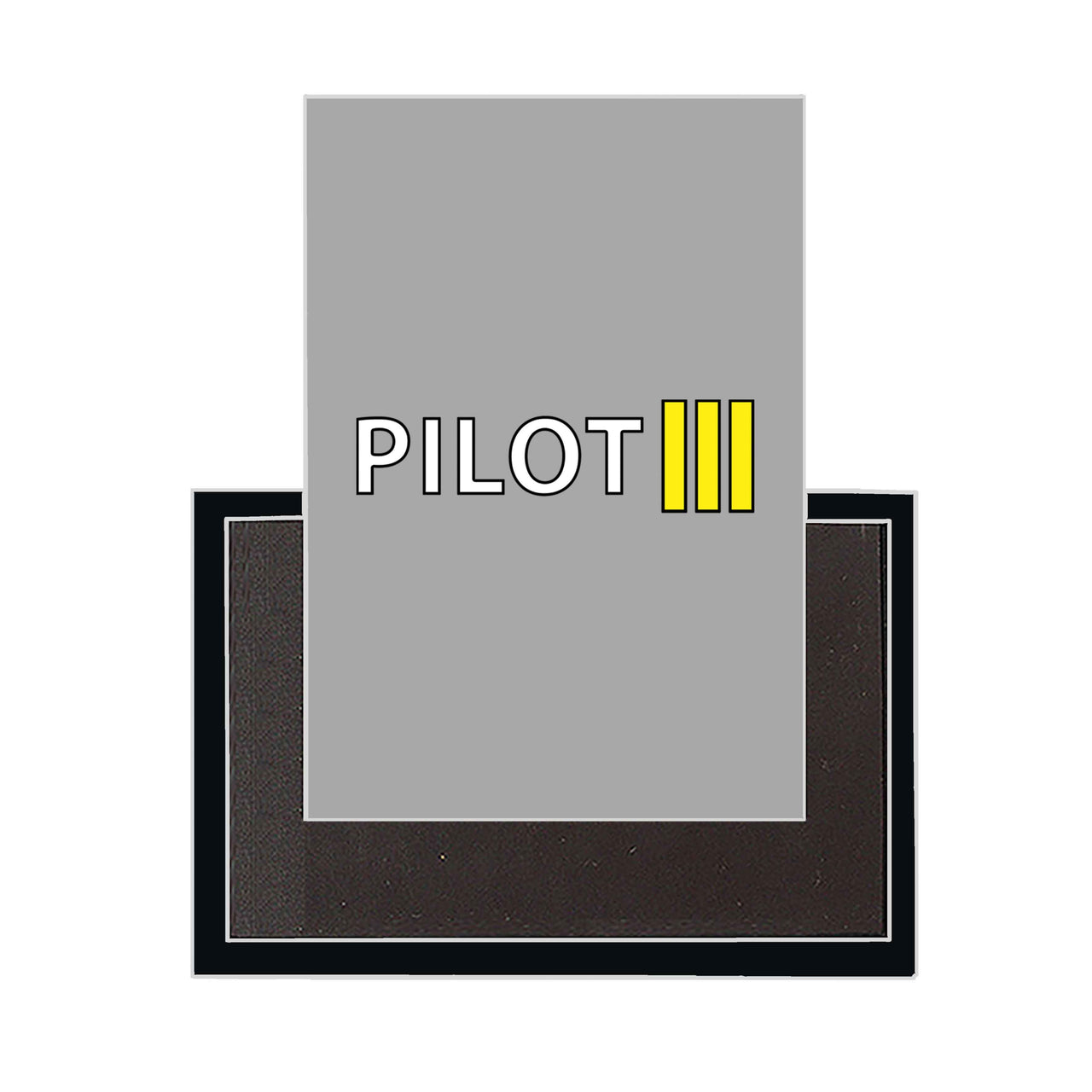 Pilot & Stripes (3 Lines) Designed Magnets