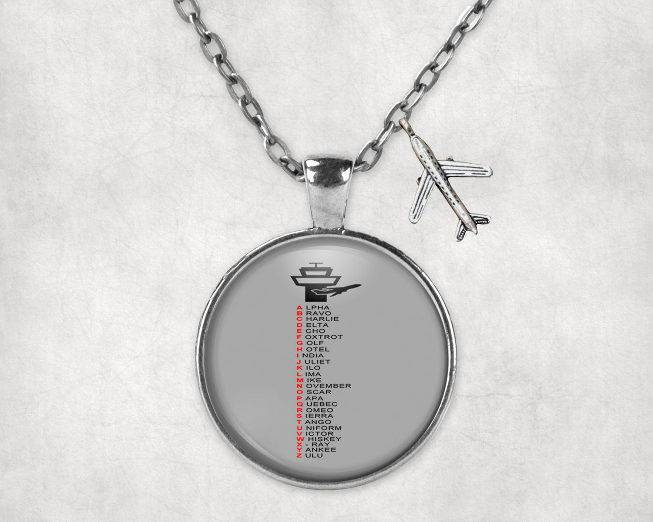 Aviation Alphabet Designed Necklaces