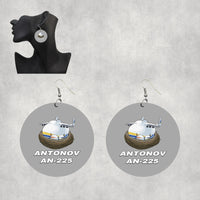 Thumbnail for Antonov AN-225 (22) Designed Wooden Drop Earrings