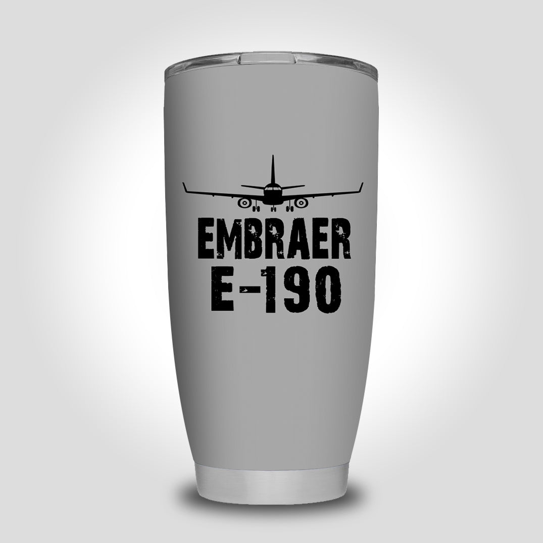 Embraer E-190 & Plane Designed Tumbler Travel Mugs