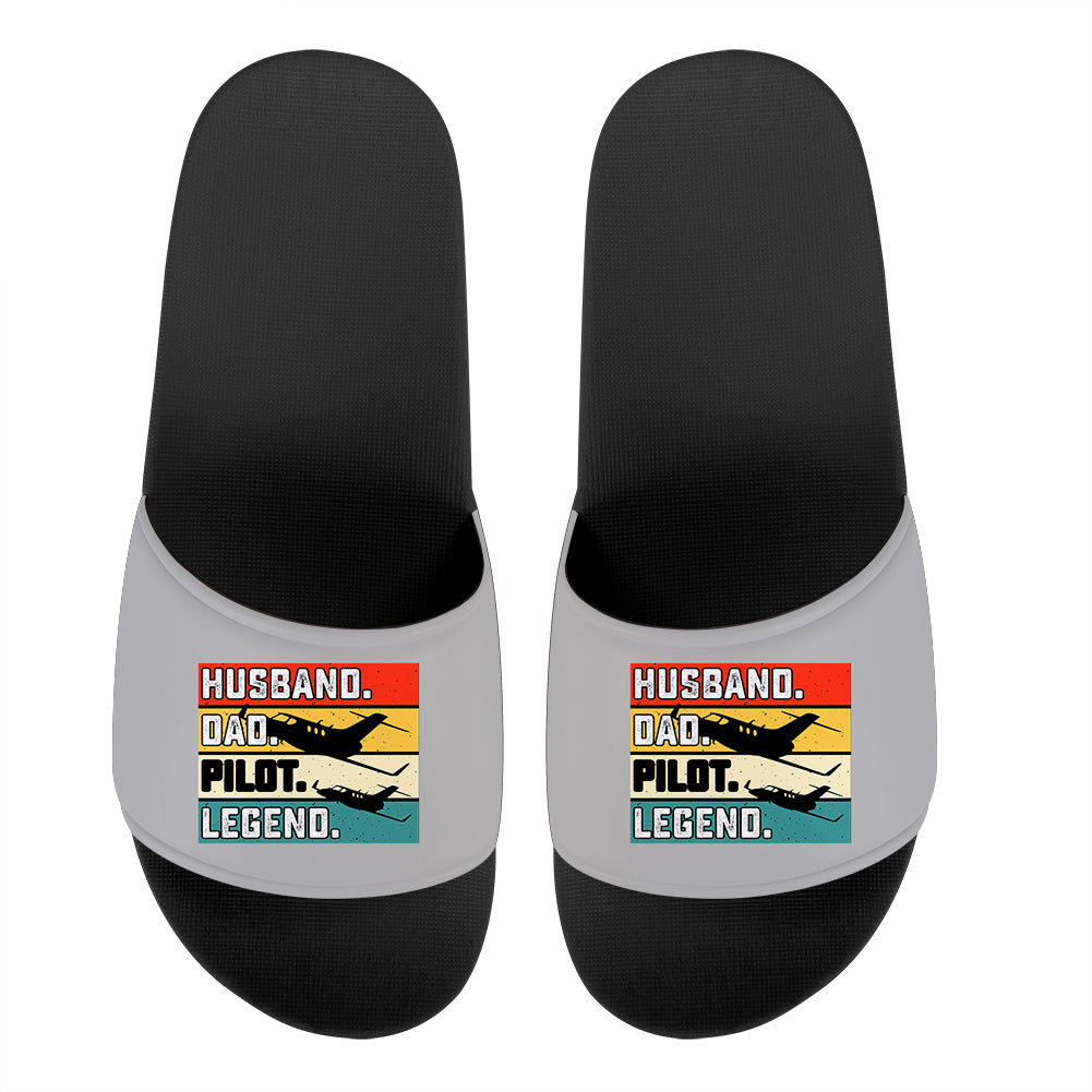 Husband & Dad & Pilot & Legend Designed Sport Slippers