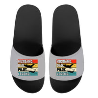 Thumbnail for Husband & Dad & Pilot & Legend Designed Sport Slippers
