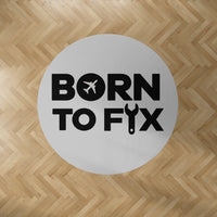 Thumbnail for Born To Fix Airplanes Designed Carpet & Floor Mats (Round)
