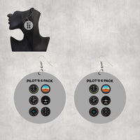 Thumbnail for Pilot's 6 Pack Designed Wooden Drop Earrings