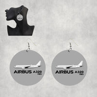 Thumbnail for The Airbus A320Neo Designed Wooden Drop Earrings