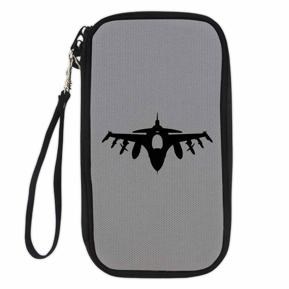 Fighter Jet 16 Silhouette Designed Travel Cases & Wallets