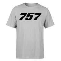 Thumbnail for 757 Flat Text Designed T-Shirts