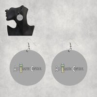 Thumbnail for Air Traffic Control Designed Wooden Drop Earrings