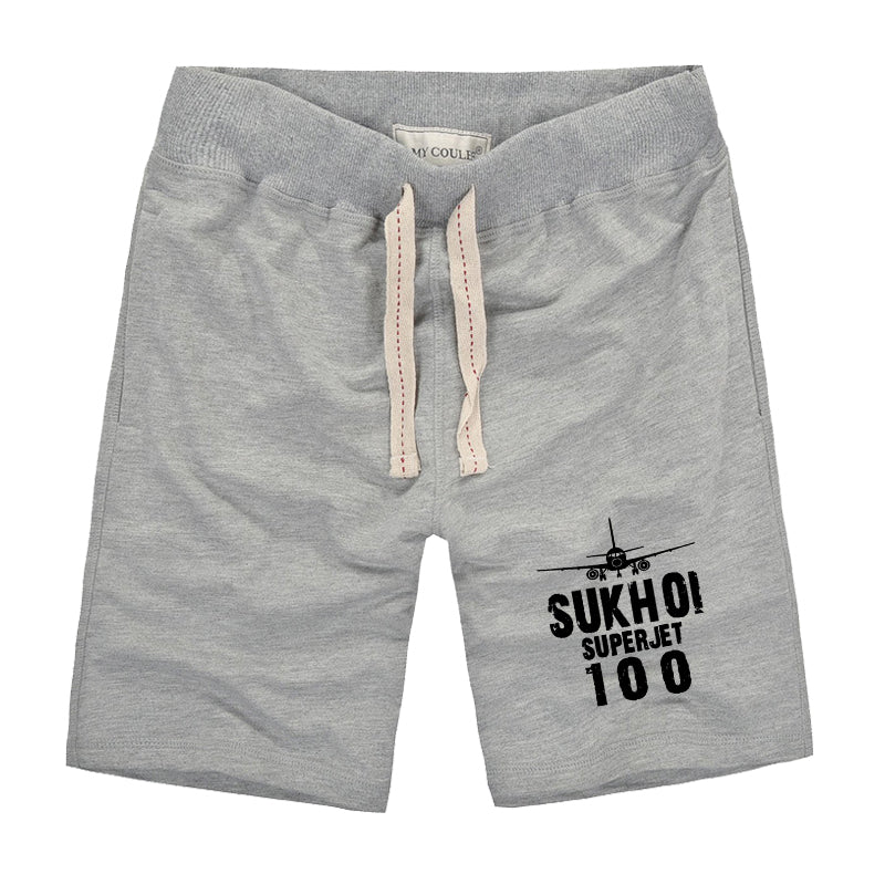 Sukhoi Superjet 100 & Plane Designed Cotton Shorts