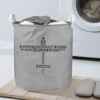 Thumbnail for Propeller Shape Aviation Alphabet Designed Laundry Baskets