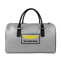 Thumbnail for Custom Name (Badge 1) Designed Leather Travel Bag