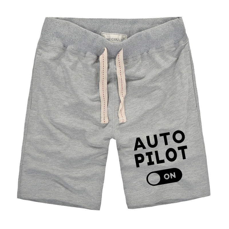 Auto Pilot ON Designed Cotton Shorts