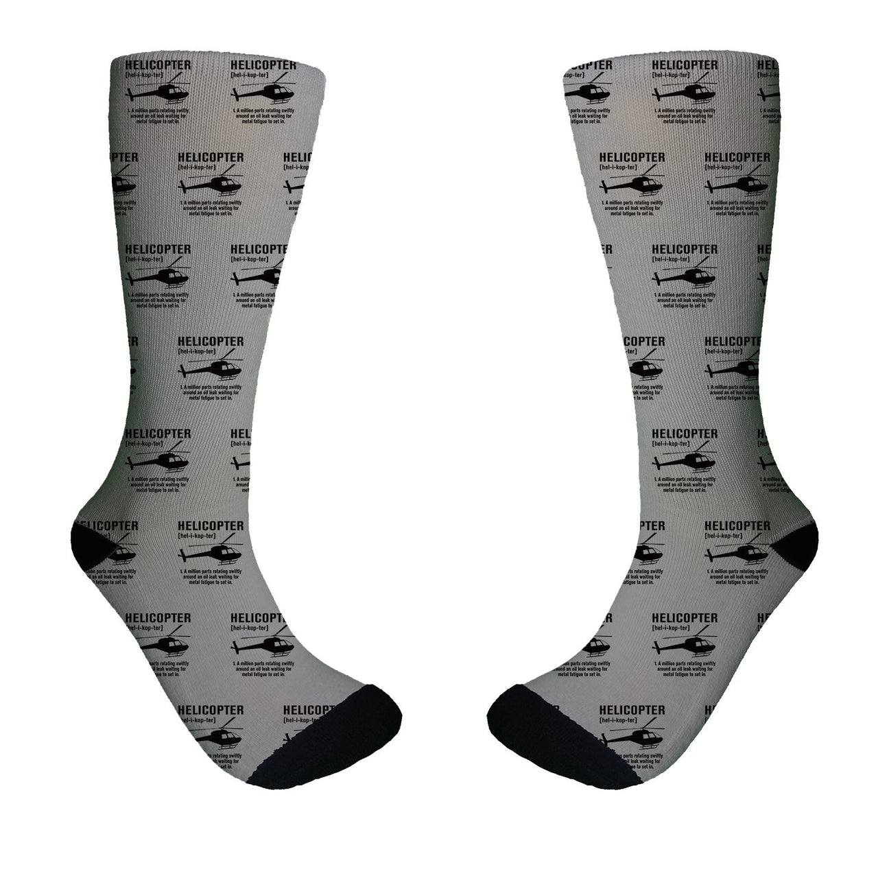 Helicopter [Noun] Designed Socks