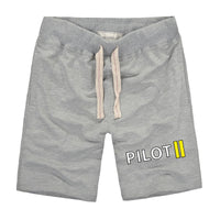 Thumbnail for Pilot & Stripes (2 Lines) Designed Cotton Shorts