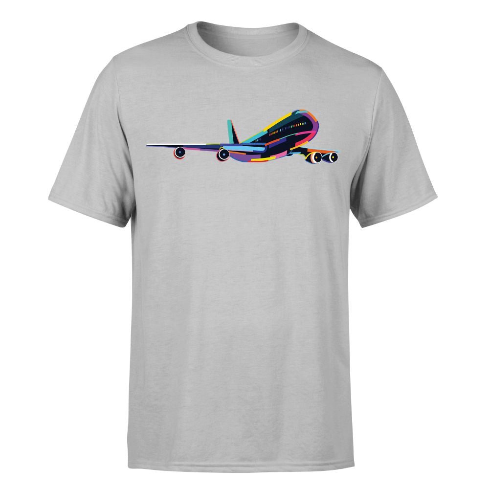 Multicolor Airplane Designed T-Shirts