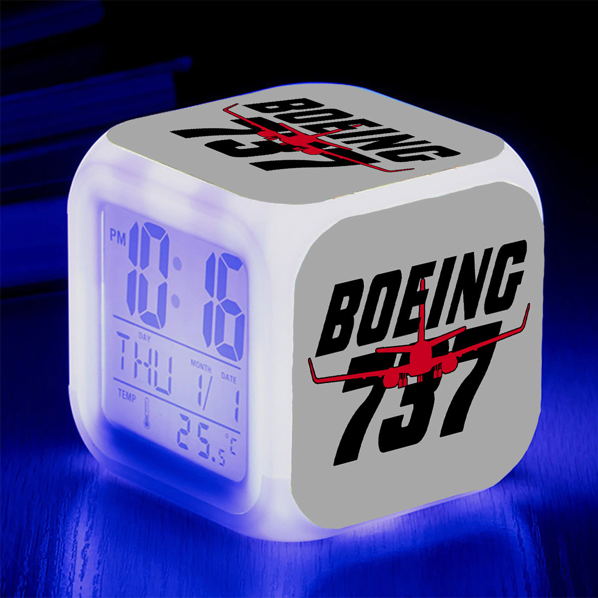 Amazing Boeing 737 Designed "7 Colour" Digital Alarm Clock Aviation Shop