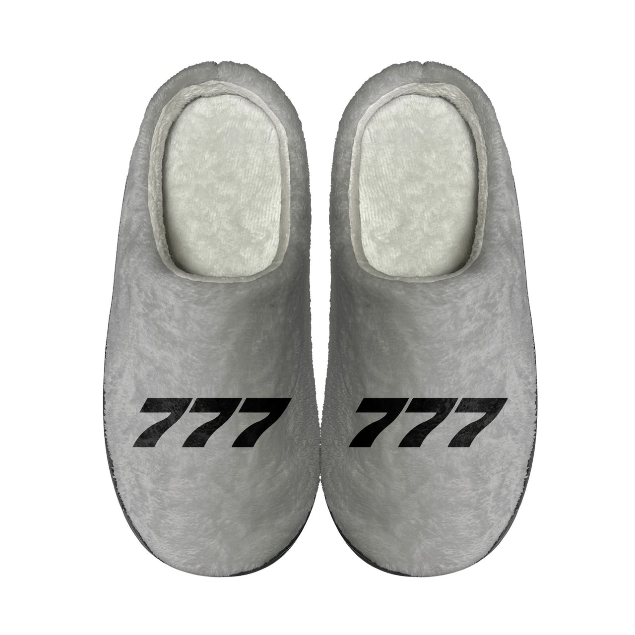 777 Flat Text Designed Cotton Slippers