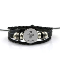 Thumbnail for Trust Me I'm a Pilot 2 Designed Leather Bracelets
