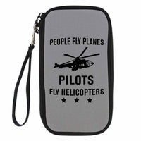 Thumbnail for People Fly Planes Pilots Fly Helicopters Designed Travel Cases & Wallets