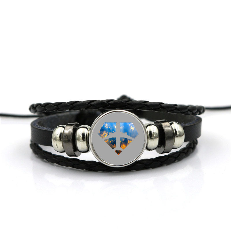 Supermen of The Skies (Sunrise) Designed Leather Bracelets