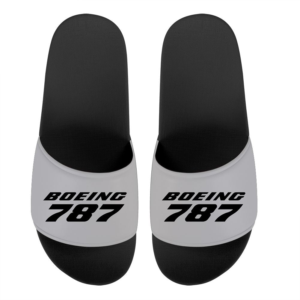 Boeing 787 & Text Designed Sport Slippers