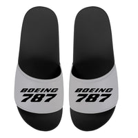 Thumbnail for Boeing 787 & Text Designed Sport Slippers