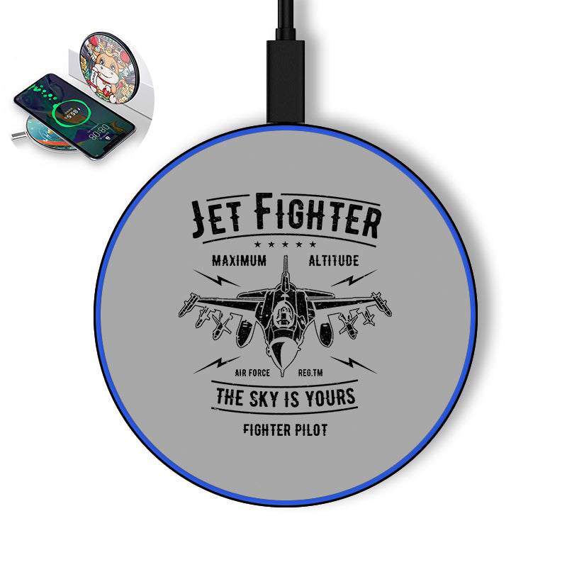 Jet Fighter - The Sky is Yours Designed Wireless Chargers
