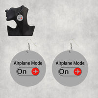 Thumbnail for Airplane Mode On Designed Wooden Drop Earrings