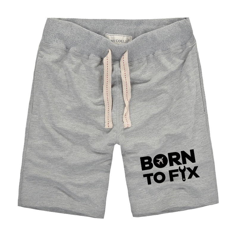 Born To Fix Airplanes Designed Cotton Shorts