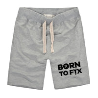 Thumbnail for Born To Fix Airplanes Designed Cotton Shorts