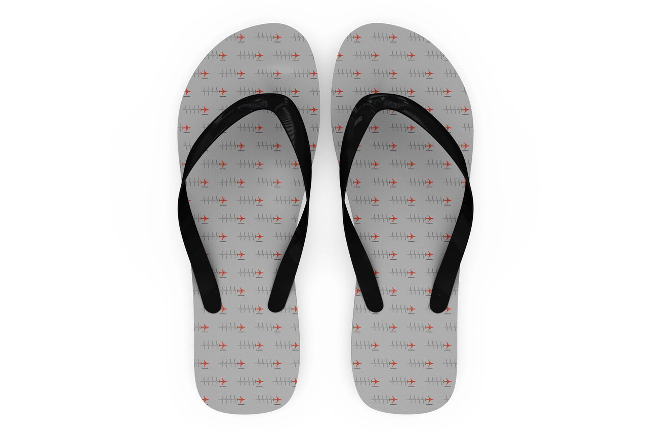 Aviation Heartbeats Designed Slippers (Flip Flops)