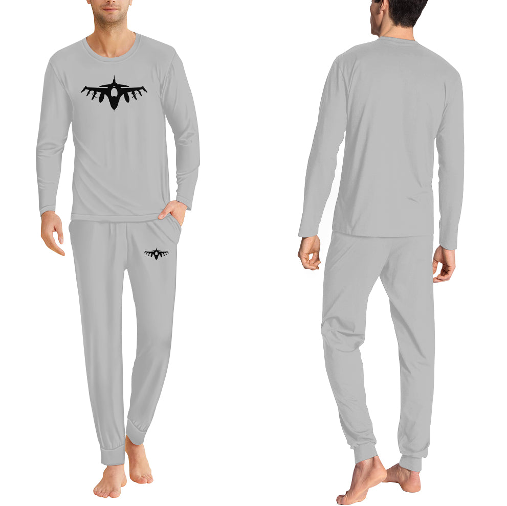 Fighting Falcon F16 Silhouette Designed Men Pijamas