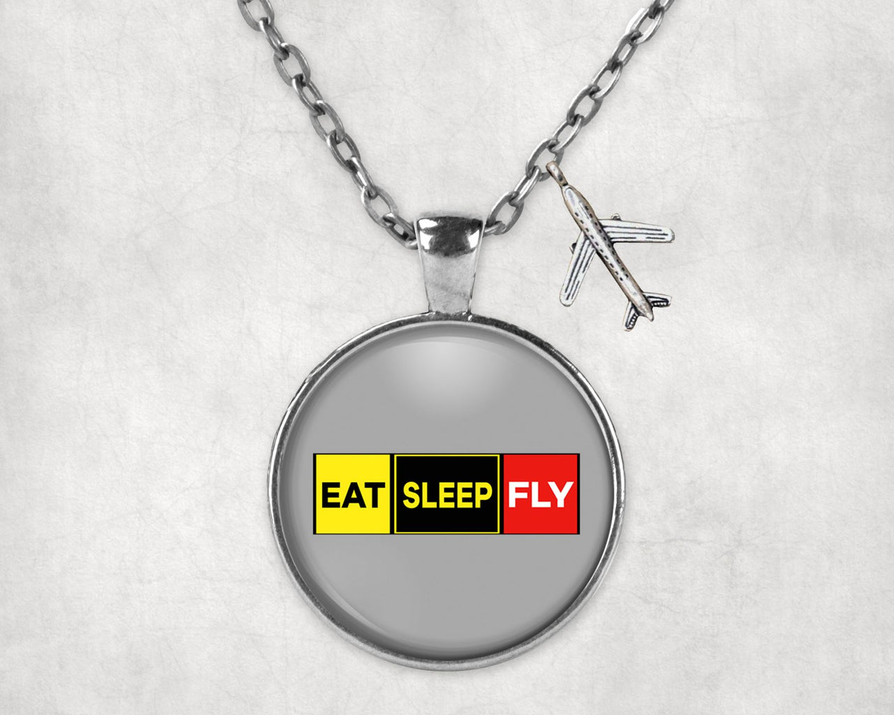 Eat Sleep Fly (Colourful) Designed Necklaces