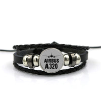 Thumbnail for Airbus A320 & Plane Designed Leather Bracelets