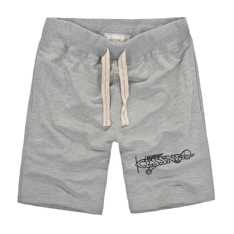 Special Cessna Text Designed Cotton Shorts