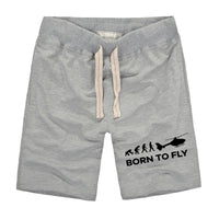 Thumbnail for Born To Fly Helicopter Designed Cotton Shorts